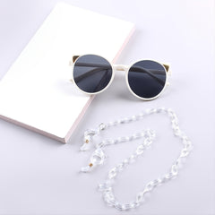 Kids Round Sunglasses with Chain & Case