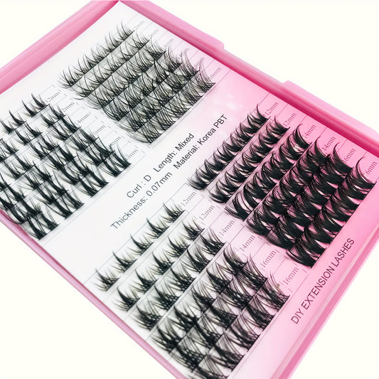 DIY Cluster Lashes 3D Effect DIY Lash Extension Kit 12 14 16mm Mixed Individual