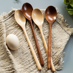 1pc Wooden Long handled Stirring Spoon Coffee Spoon Random