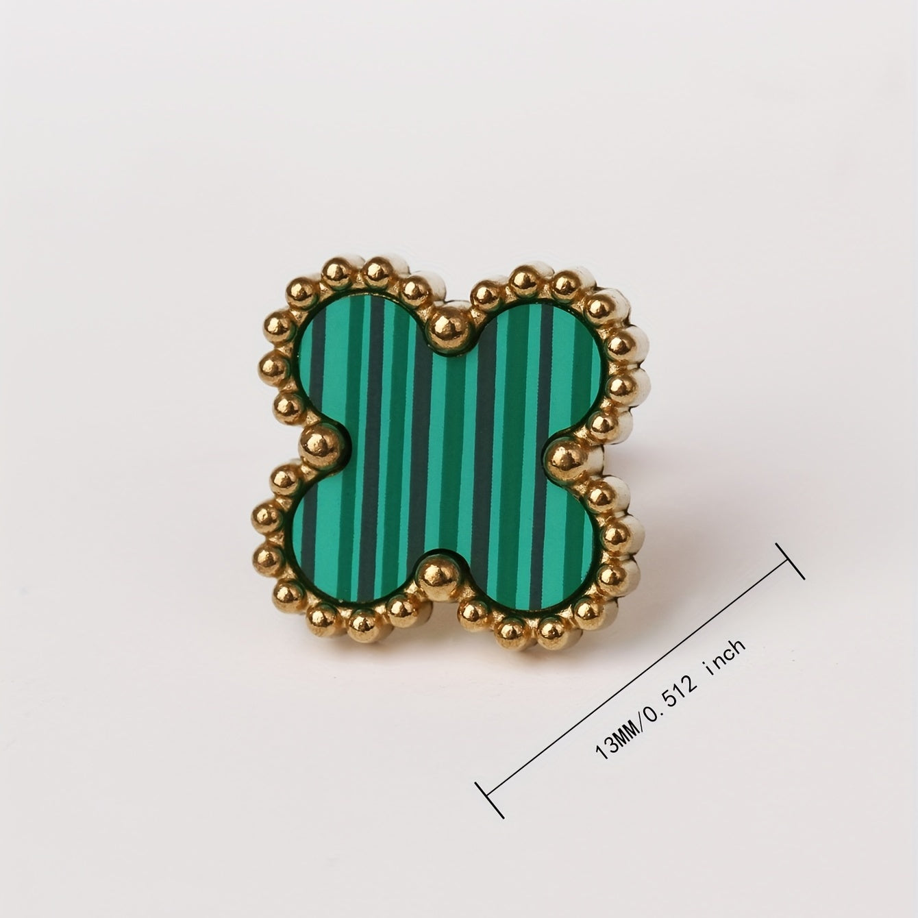 4 Leaf Clover Stud Earrings Minimalist Style Stainless Steel 14K Plated