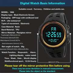 Men's Chronograph Electronic Watch Outdoor Sports Alarm Clock