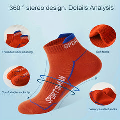 6 Pairs Letter Print Sports Short Socks Women's Stockings