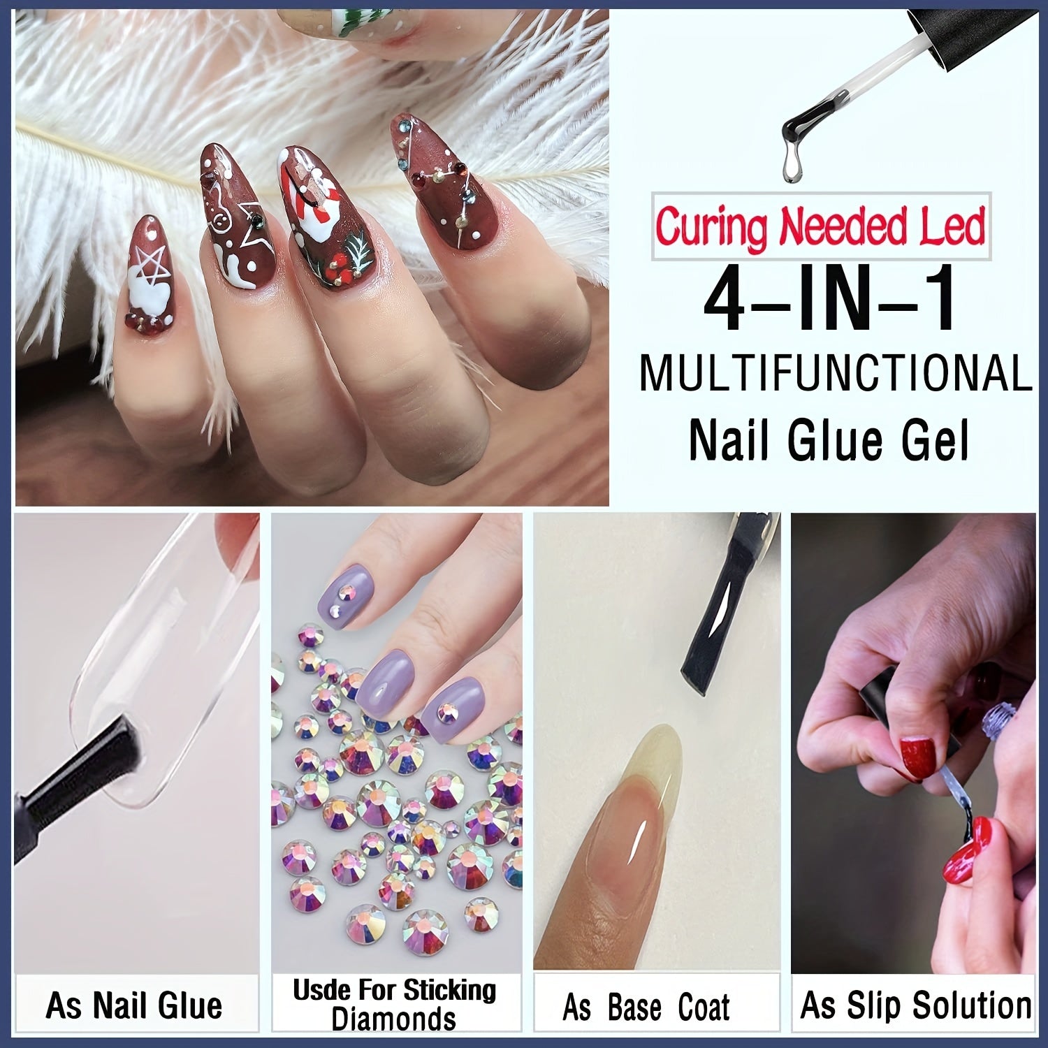 Gel Polish 10 16 Cm 1 Nail Glue And Base Gel For Acrylic Nails 1PCS 15ML