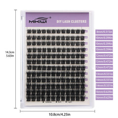 D Curl Lash Clusters 144Pcs Eyelashes 8-16mm