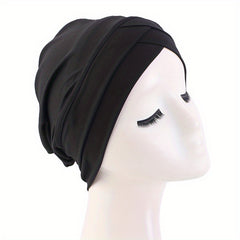 Solid Head Wrap Elastic Hijab Bonnet Women Chemo Hats