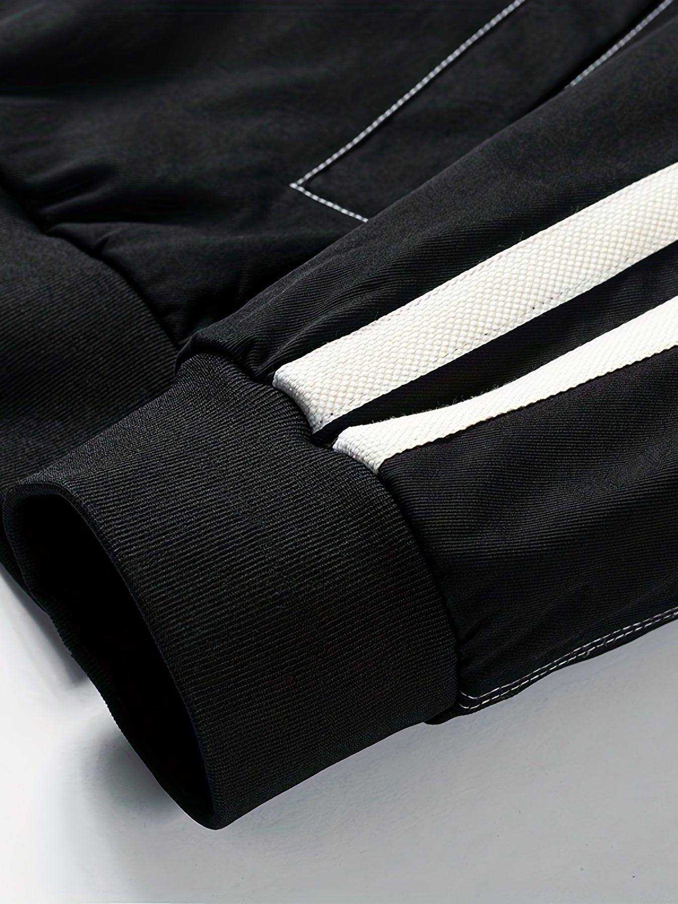 Men's Contrast Stitching Baseball Collar Jacket Coat