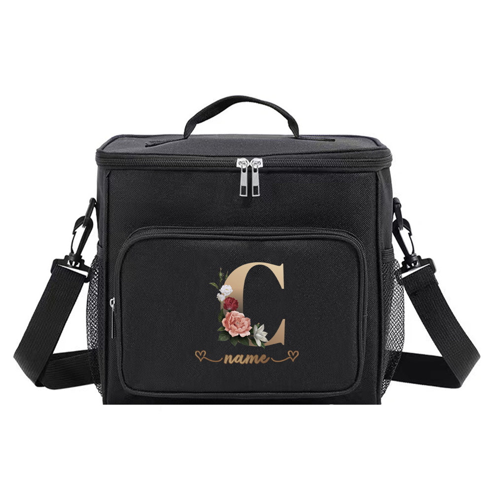 Canvas Square Hand Wash Lunch Bag with Cooler Box for Women's Work