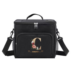 Canvas Square Hand Wash Lunch Bag with Cooler Box for Women's Work