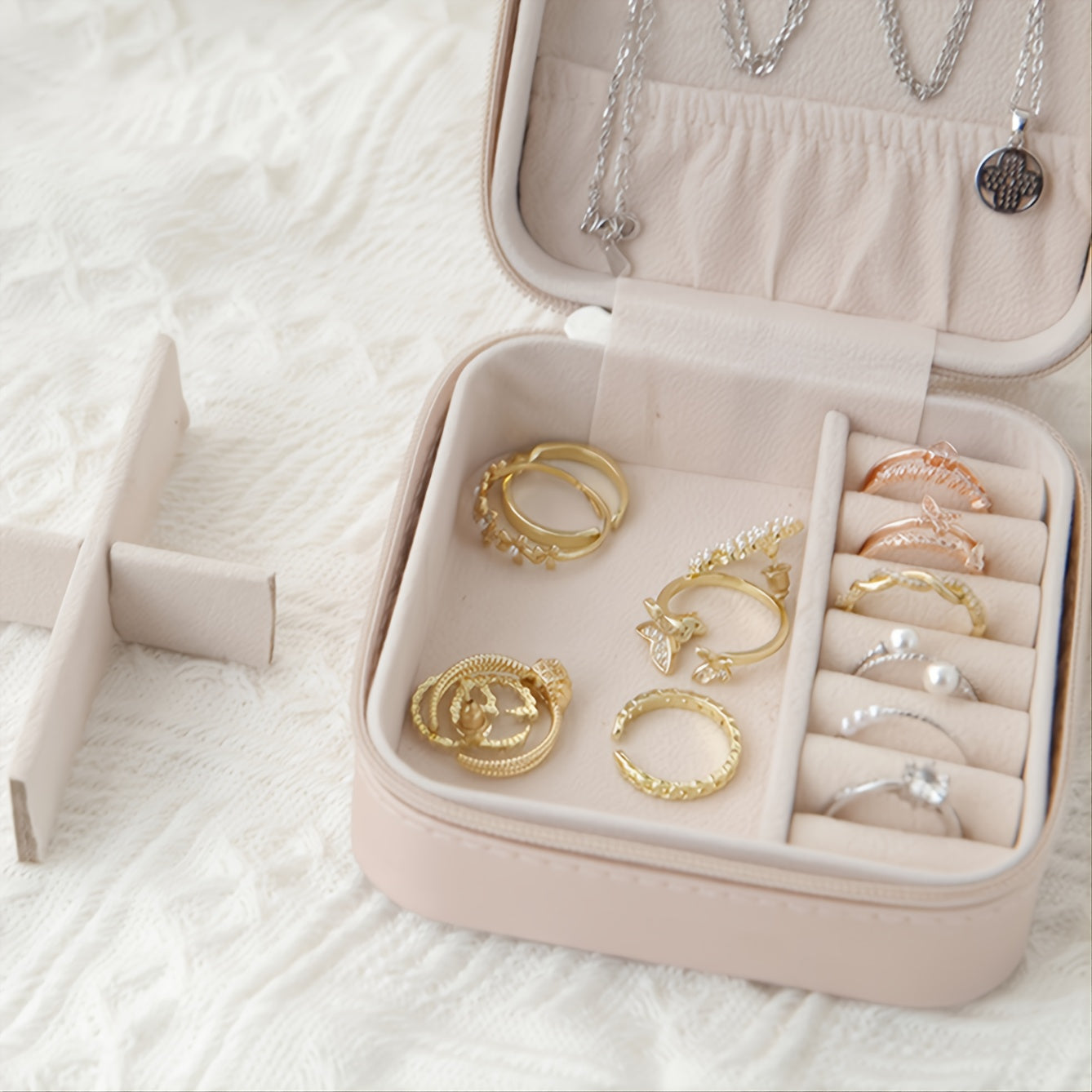 Portable Jewelry Storage Box - Jewelry Organizer Case