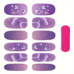 Butterfly Nail Art Stickers Self Adhesive Full Wrap Gel Nail Strips
