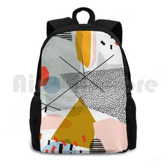 Retro Outdoor Hiking Backpack Waterproof Camping Travel Mid Century Modern