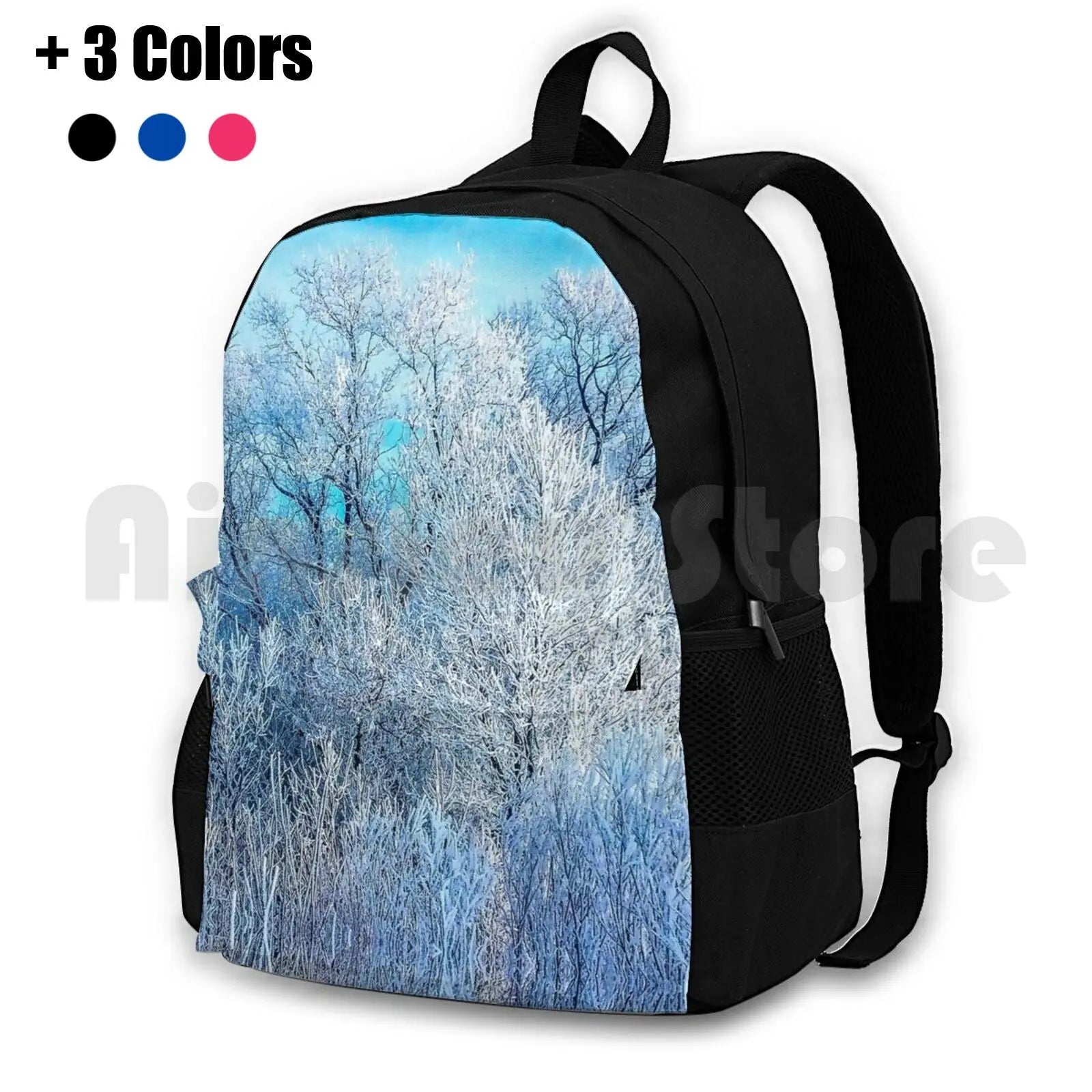 Outdoor Hiking Backpack Waterproof Camping Travel Winter Ice Snow Landscape