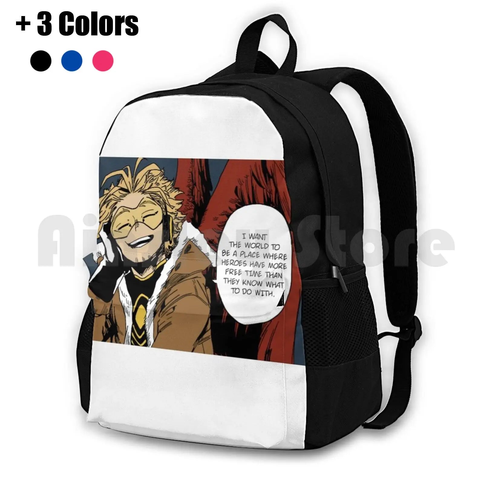 Bnha Hawks Outdoor Hiking Backpack Waterproof Camping Travel