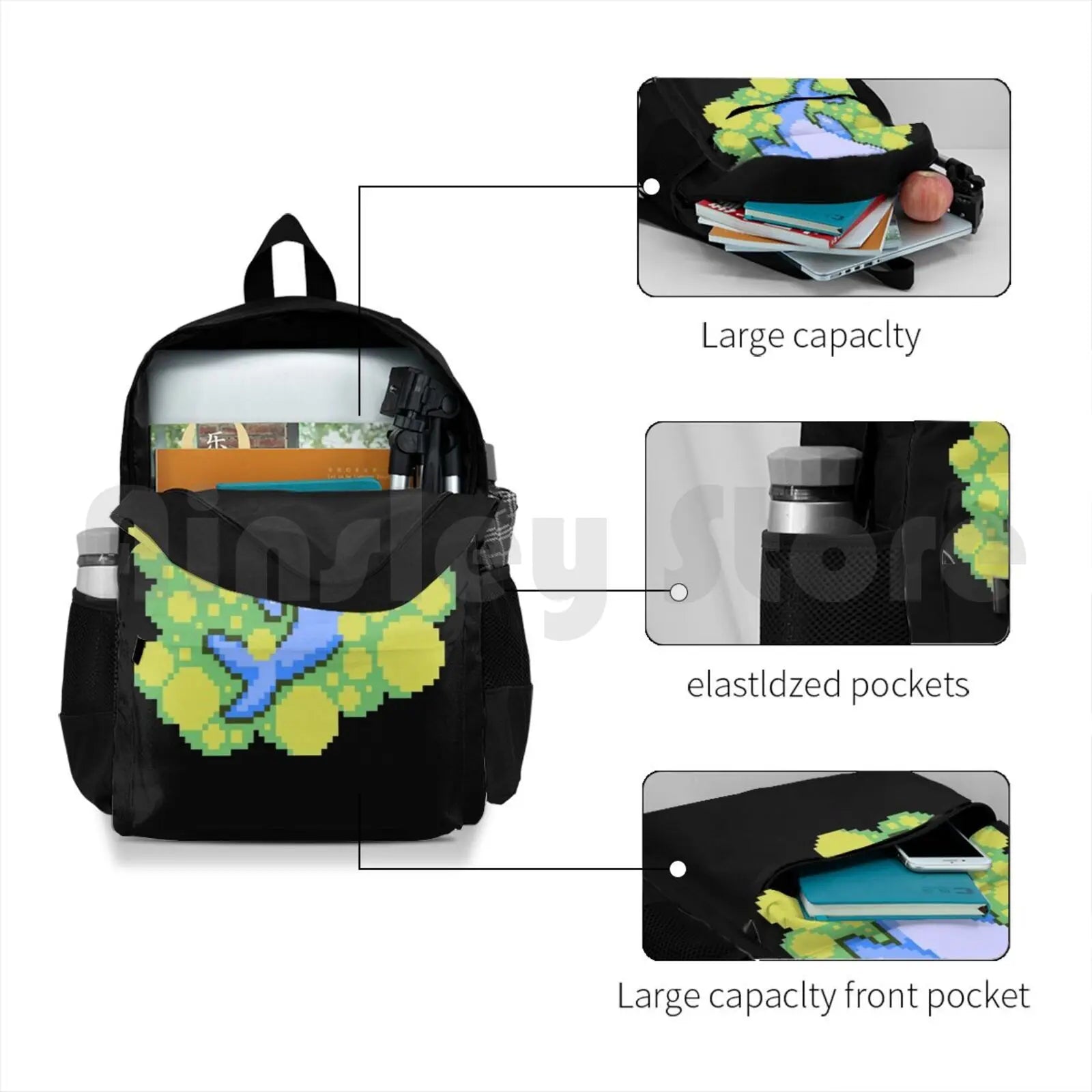 Bubble Shark Outdoor Hiking Backpack Waterproof Camping Travel