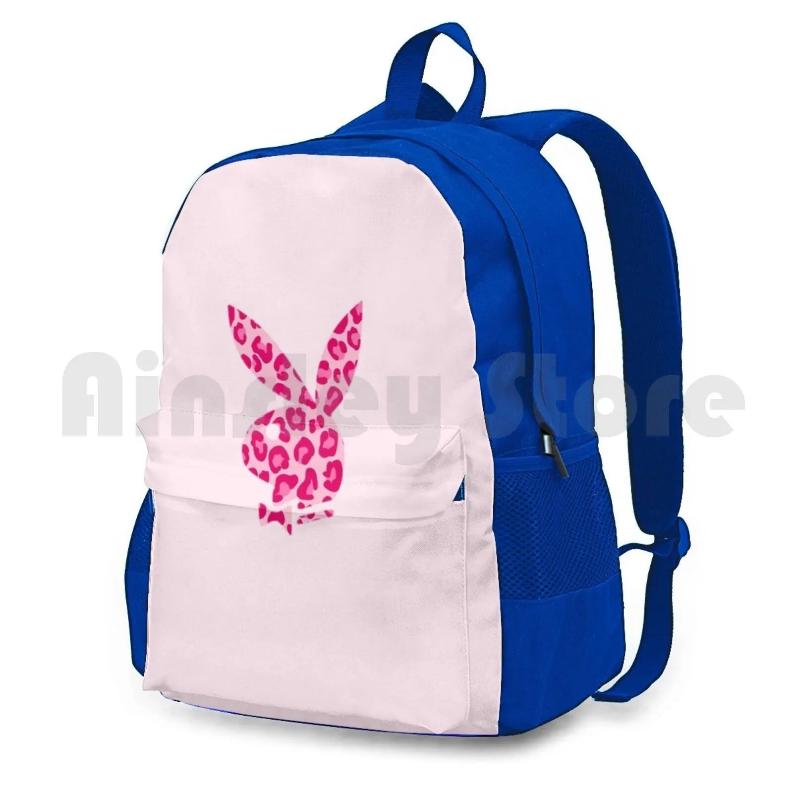Bunny-Leopard Print Outdoor Hiking Backpack Waterproof Camping Travel
