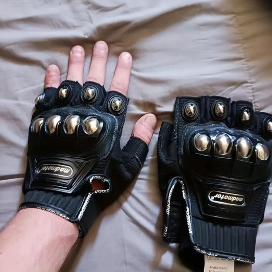 Steel Outdoor Knuckle Motorcycle Motorbike Safety Gloves