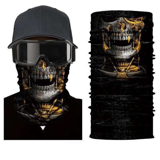 Robot Skull Halloween Mask Scarf for Cycling Fishing Skiing