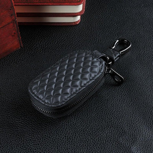 Stylish Leather Keychain Holder for Car Key Fob Protection