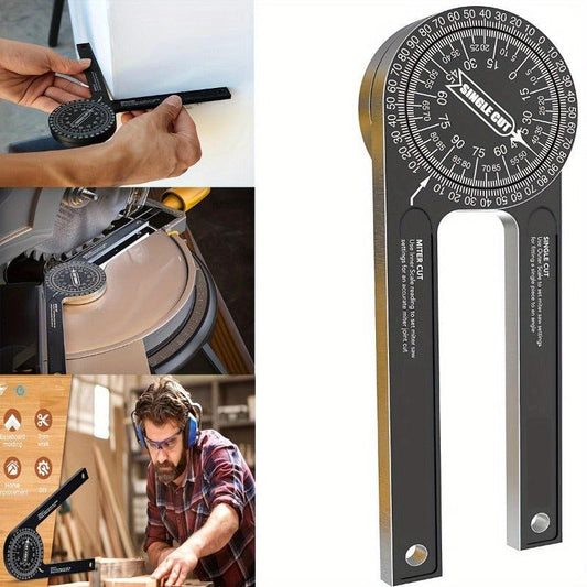 Aluminum Miter Saw Protractor Angle Finder with Laser Engraved Scales