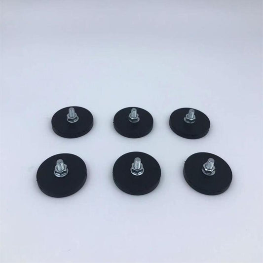 6pcs Neodymium Rubber Coated Magnets Suction Cups