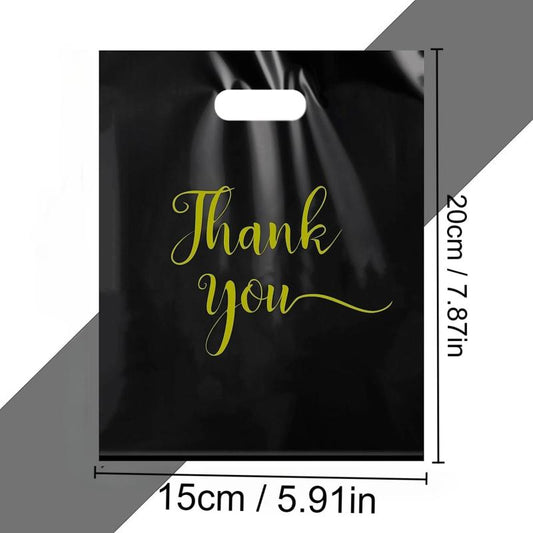 100pcs Thank You Merchandise Bags Extra Thick Retail Shopping Bag Boutique Bag