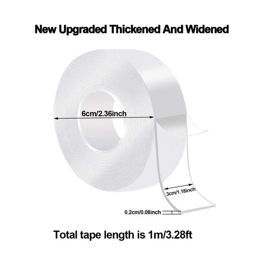Transparent Nano Tape Stronger Washable Reusable Double Sided Adhesive Nano Stic
