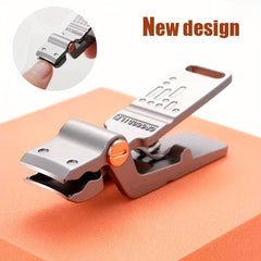 Crocodile Nail Clipper for Thick Nails & Ingrown, Stainless Steel, Gray Nails