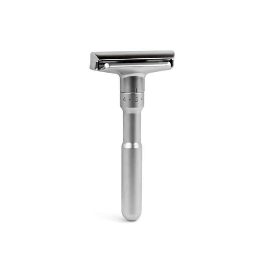 Adjustable Double Edge Safety Razor + 5 Blades for Smooth Shaving