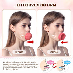 Pink Jaw Face Neck Toning Exerciser For Women V Shape Double Chin Instrument