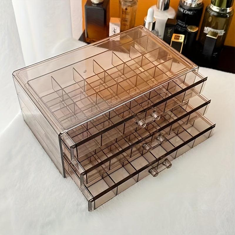 3-Drawer Clear Earring Jewelry Organizer Box