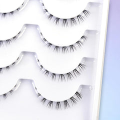 6 Pairs Bottom Lashes 3D Clear Band Natural Look Lower Eyelashes Wispy Kit