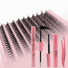 DIY Lash Extension Kit 200pcs Lash Clusters D Curling Individual Lashes Kit