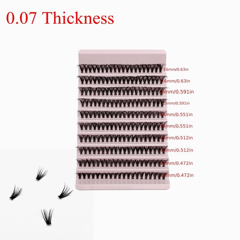 DIY Lash Extension Kit 200pcs Lash Clusters D Curling Individual Lashes Kit