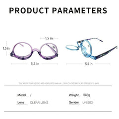 2-In-1 Makeup Glasses Magnifying Flip Down Readers