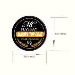 Aurora Gel Nail Polish Top Coat Hybrid Gel Varnish