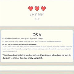 10ml Water Based Nail Polish Quick Dry Long Lasting Hypoallergenic