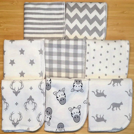 8Pack Multipurpose 2 layer Handkerchief Face Towel Washcloths