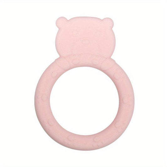 Bear Silicone Teether for Infants, Food Grade Teething Toy