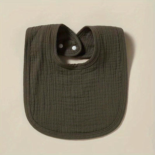 1pc Four Layer Cotton Gauze Plain Bib