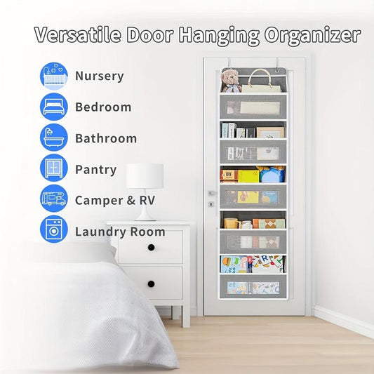 Large Capacity Hanging Door Organizer Anti Tip Durable Fabric