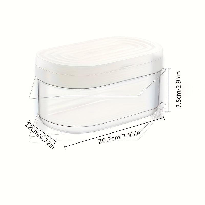 24 Grids Round Silicone Ice Tray with Lid Ice Storage Box