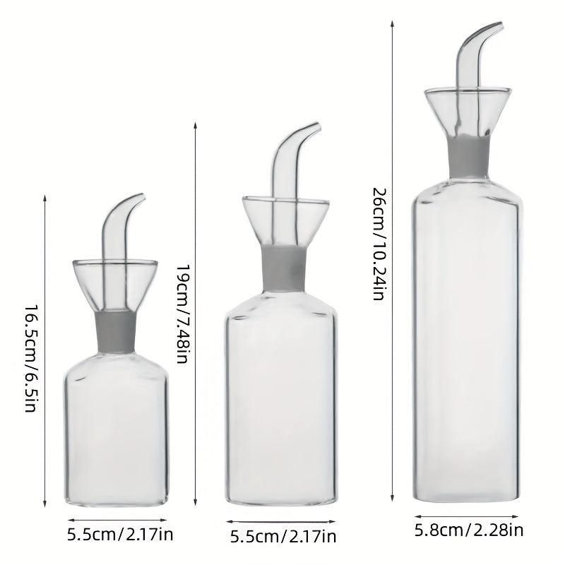 Transparent Olive Oil Vinegar Bottle Kitchen Dispenser