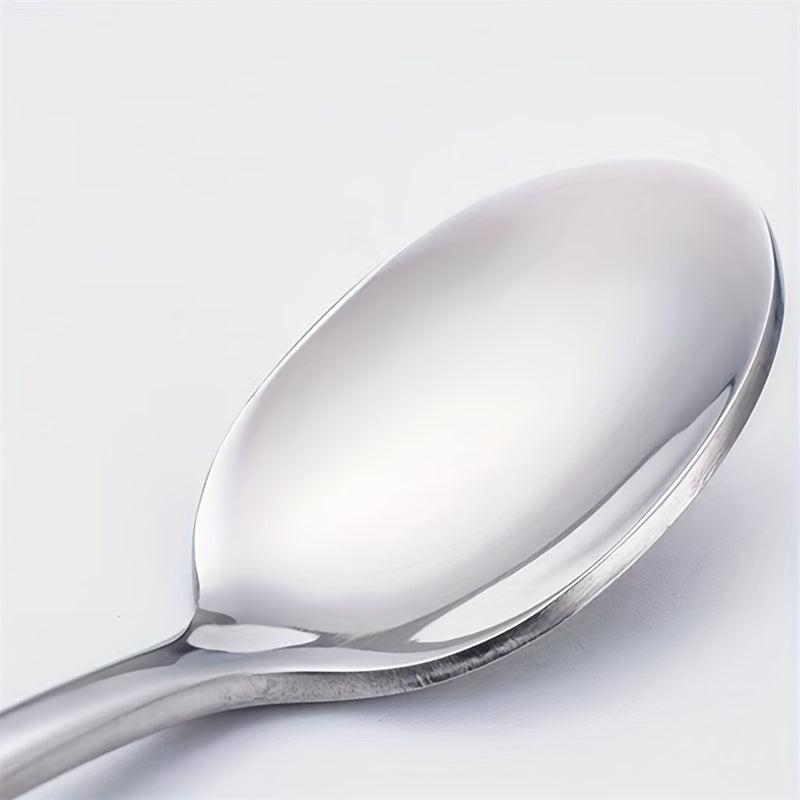 8pcs Long Handle Stainless Steel Spoon Set for Desserts, Ice Tea, Coffee