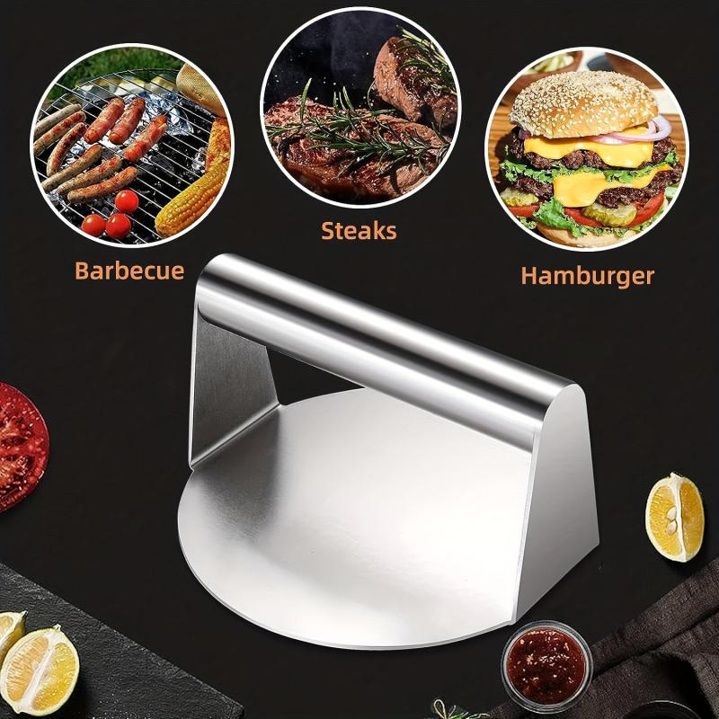 Burger Smasher Tool Stainless Steel Non Stick Surface Meat Press