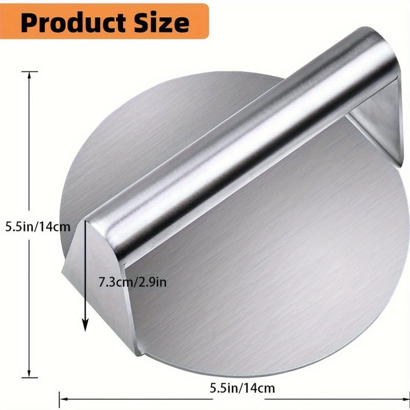 Burger Smasher Tool Stainless Steel Non Stick Surface Meat Press