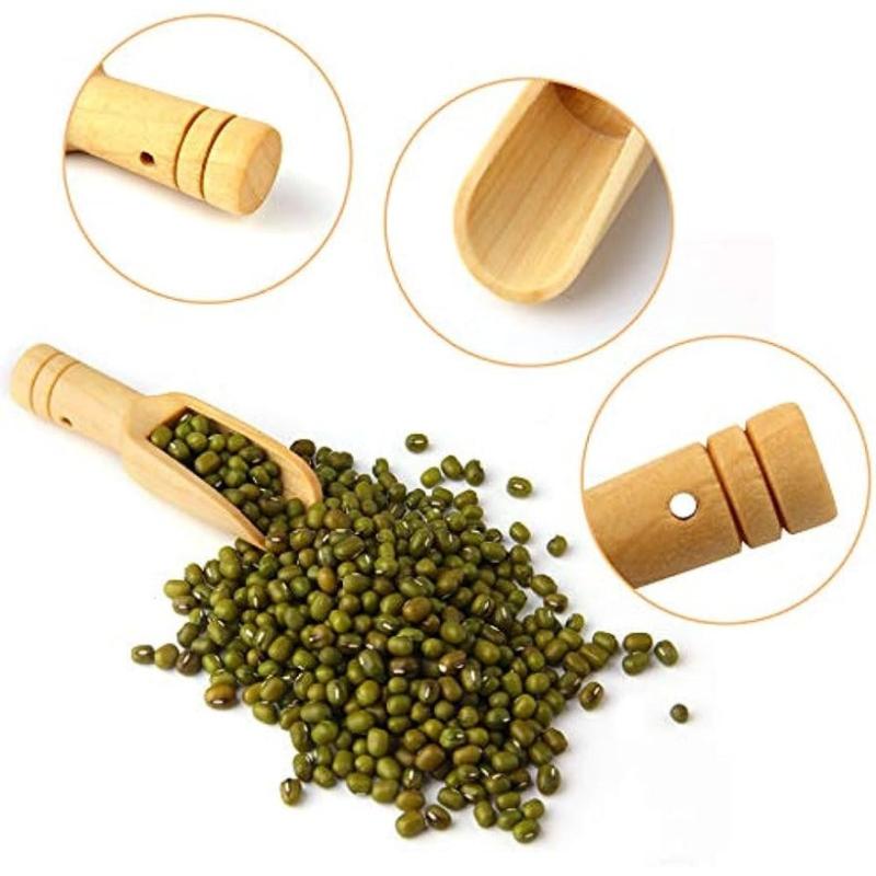 12pcs Mini Wooden Spoons - Bath Salts Tea Scoop Candy Spoon