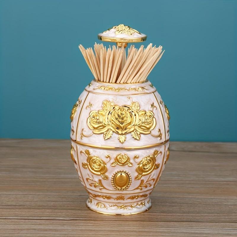 European Style Bear Plastic Toothpick Box Storage