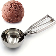 Large Stainless Steel Ice Cream Scoop for Easy Scooping