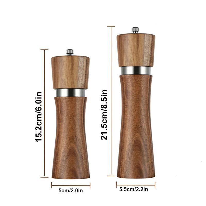 Wooden Spice Grinder Manual Sea Salt Mill Spice Crusher