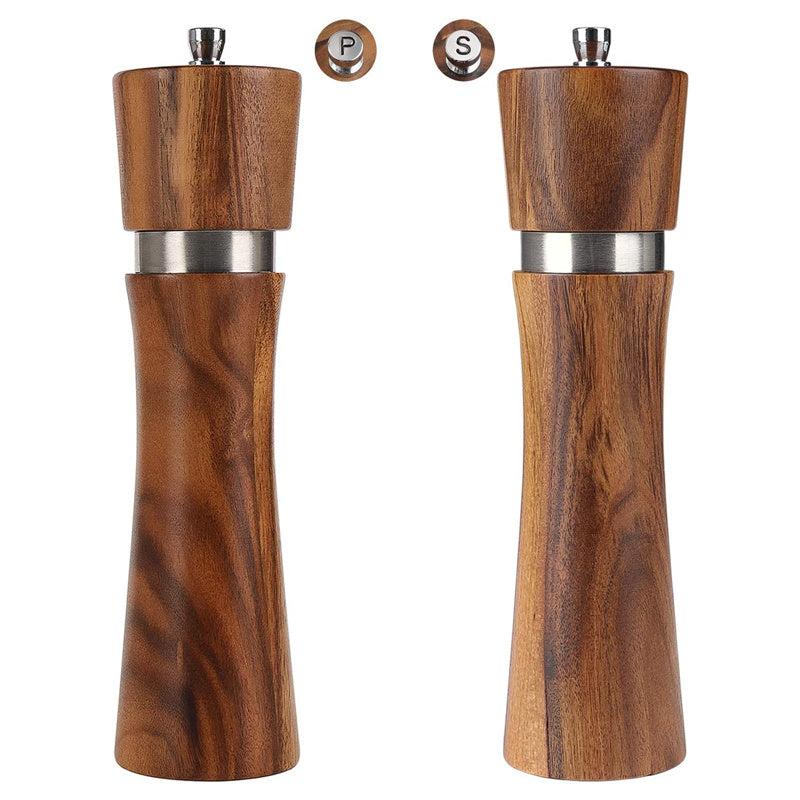 Wooden Spice Grinder Manual Sea Salt Mill Spice Crusher